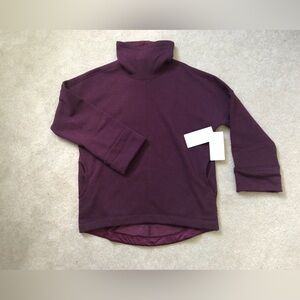 NWT Athleta Cozy Karma Funnel Neck Pullover Tunic Sweatshirt Spiced Cabernet